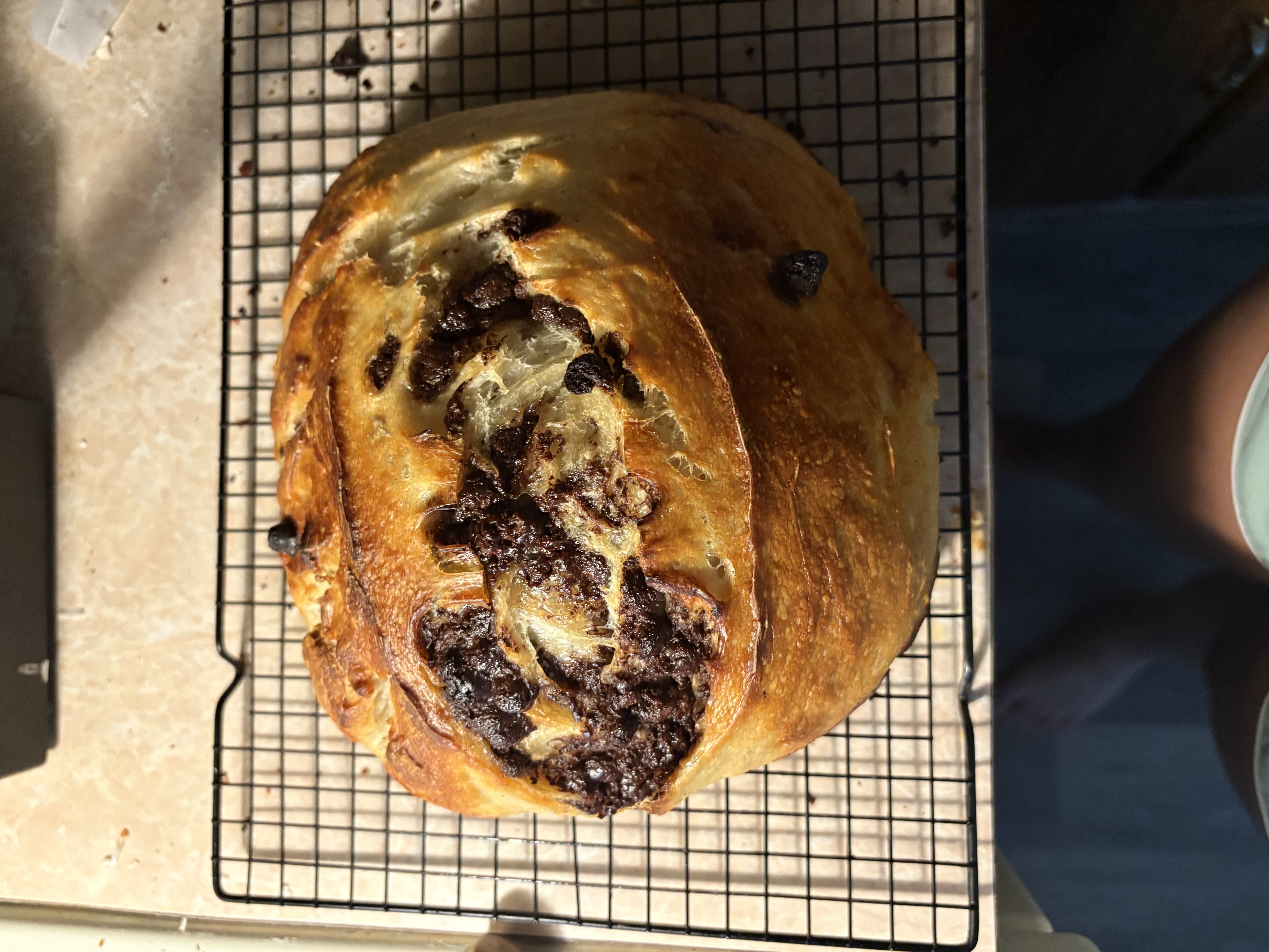 Chocolate inclusion sourdough loaf