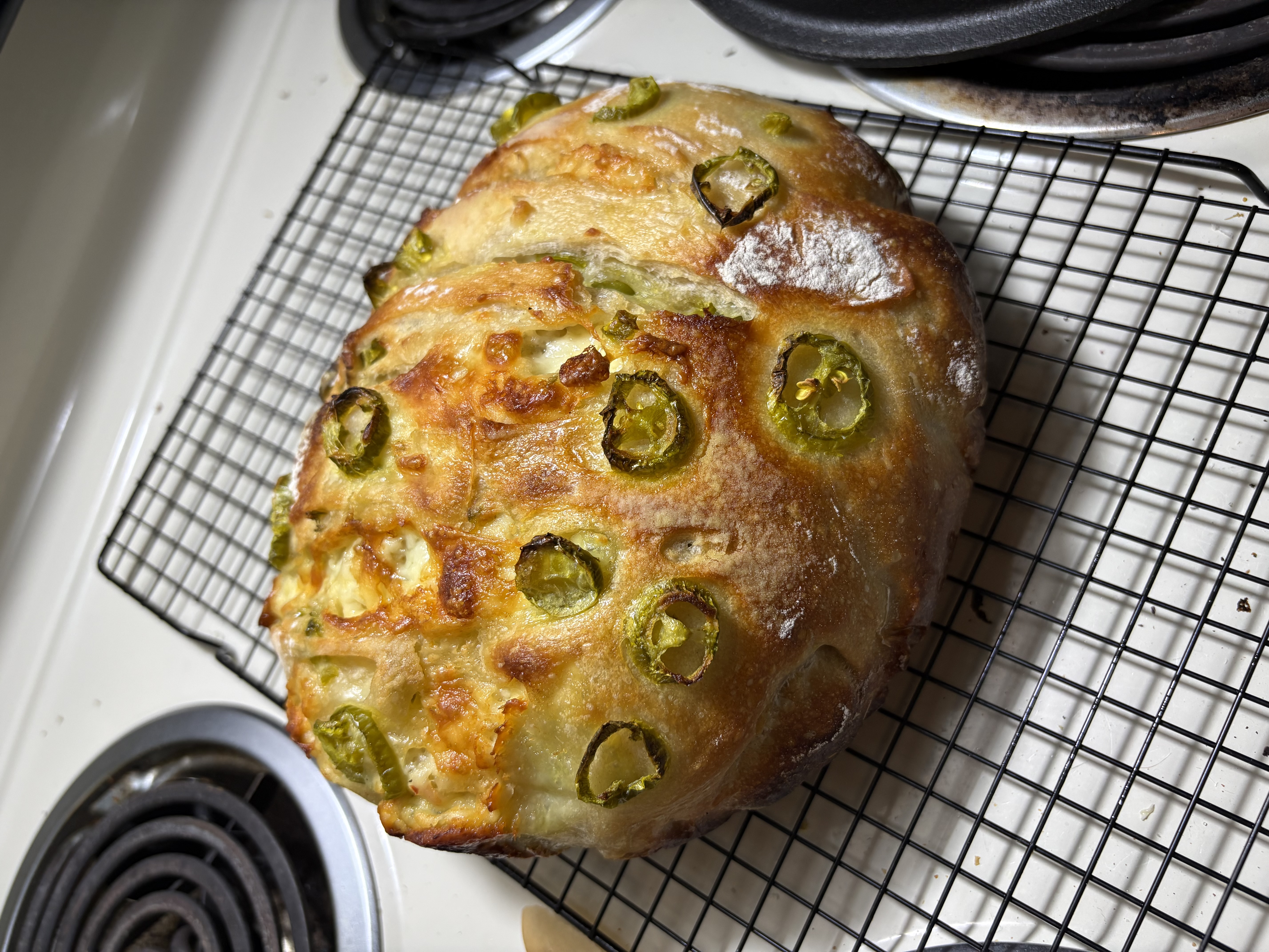 Jalapeño cheese sourdough loaf